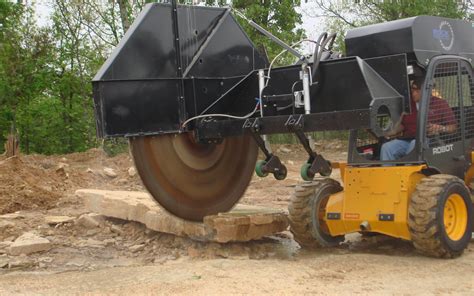 skid steer attachment to clear land|skid steer asphalt saw attachment.